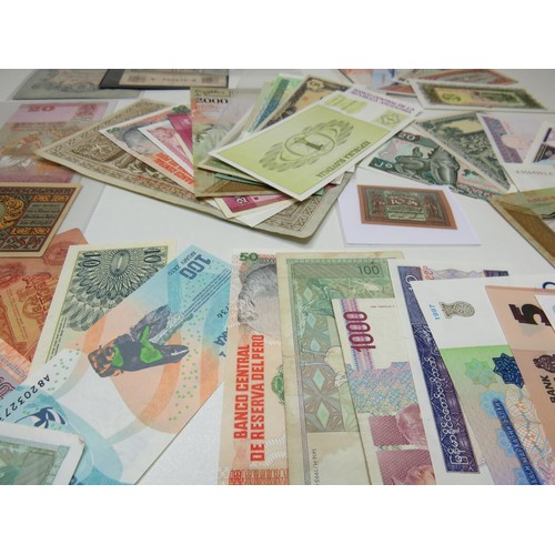 126 - Fifty various World banknotes.