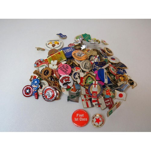 142 - Approximately one hundred various badges - Trade Unions, football, advertising etc.