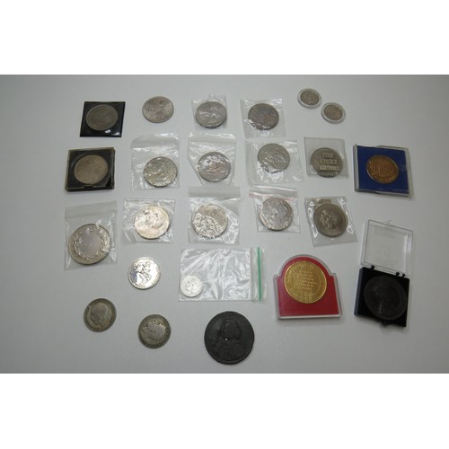 238 - Collection of coins to include commemorative and crowns.