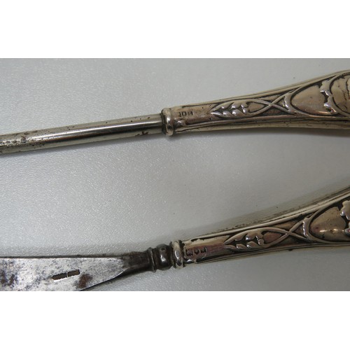 246 - Silver handled shoe horn and button hook.