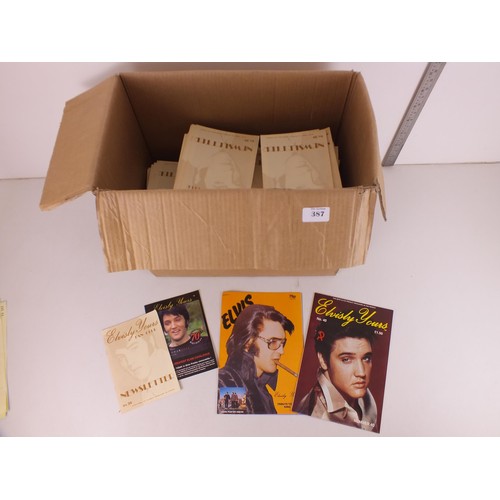 387 - Box of Elvisly Yours magazines and fan club newsletters