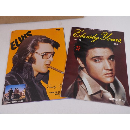 387 - Box of Elvisly Yours magazines and fan club newsletters