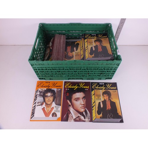 388 - Box of Elvisly Yours Magazines which include posters