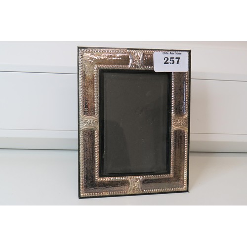 257 - Silver photo frame.