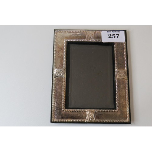 257 - Silver photo frame.