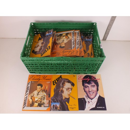 389 - Box of Elvisly Yours Magazines which include posters