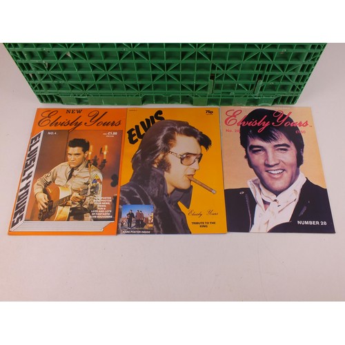 389 - Box of Elvisly Yours Magazines which include posters