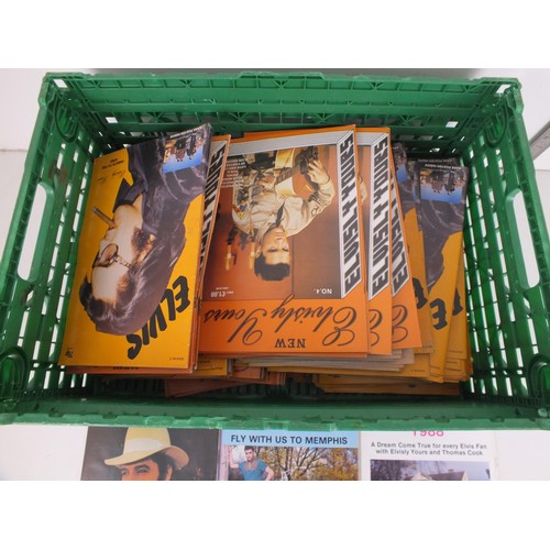 389 - Box of Elvisly Yours Magazines which include posters