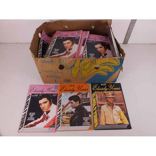 390 - Box of Elvisly Yours Magazines which include posters