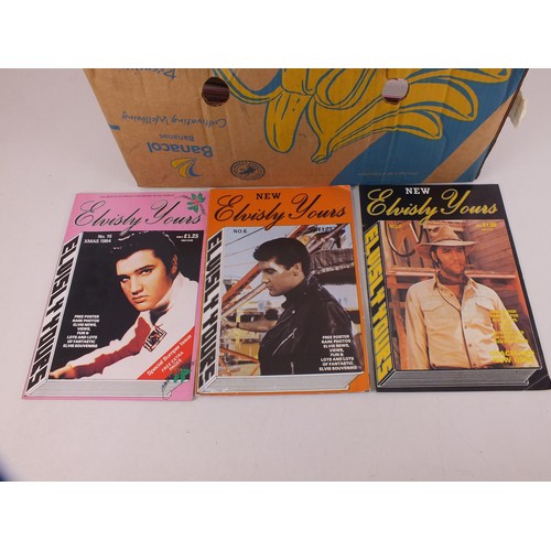 390 - Box of Elvisly Yours Magazines which include posters