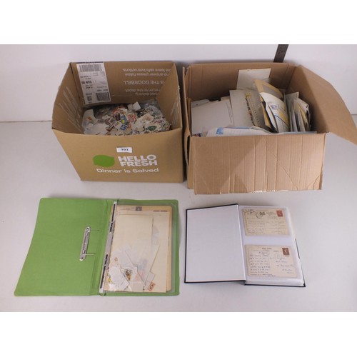 393 - Two large boxes of various stamps - over a thousand