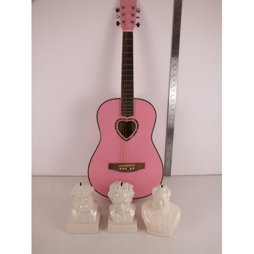 422 - Guitar and money boxes