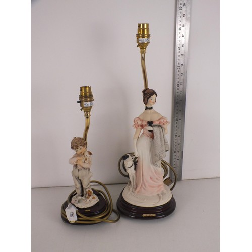 402 - Two Florence figural table lamps