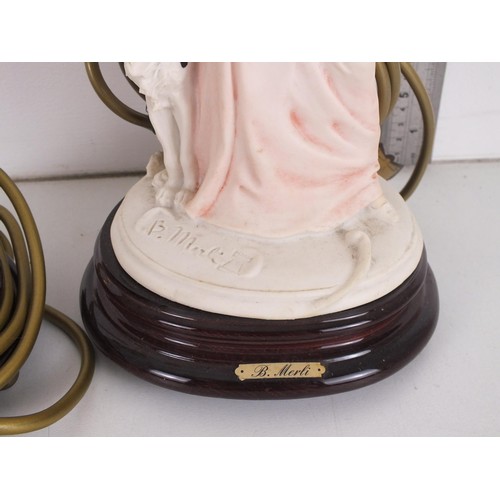 402 - Two Florence figural table lamps