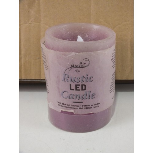 407 - 12x rustic LED candles - untested