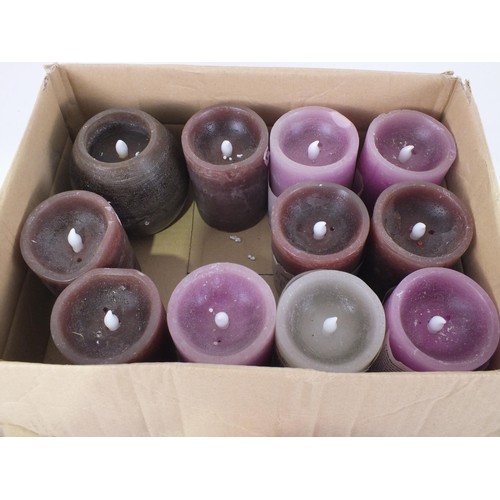 407 - 12x rustic LED candles - untested