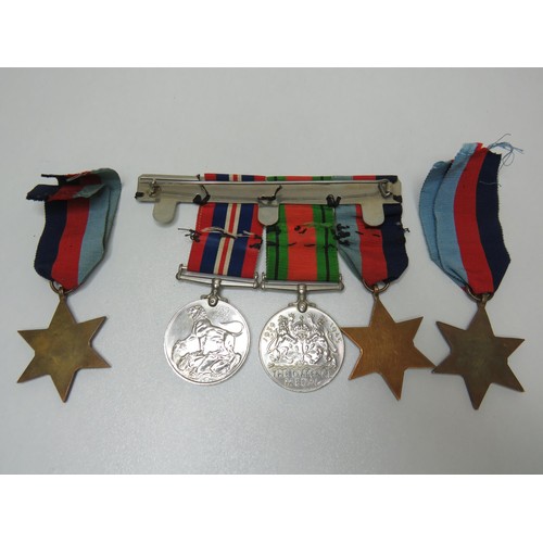 444 - Five WWII medals including mounted set