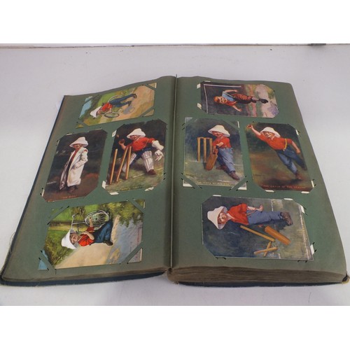 423 - Art Nouveau postcard album full of Vintage and Antique postcards.