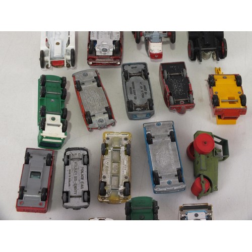 424 - Tin of playworn diecast includes Dinky and Matchbox.