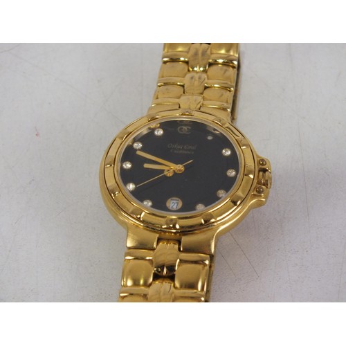 433 - Oskar Emil Casablanca 22k gold plated gents watch - Needs Battery.