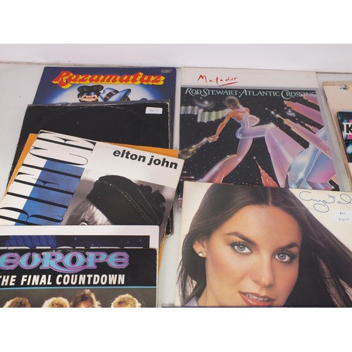 440 - Collection of rock and pop vinyl records includes - Van Halen, ZZ Tops, Erasure etc.