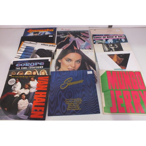 440 - Collection of rock and pop vinyl records includes - Van Halen, ZZ Tops, Erasure etc.