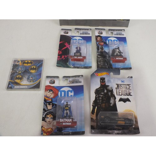 442 - Batman and Joker collectables to include Batmobile Model and three Diecast figures.