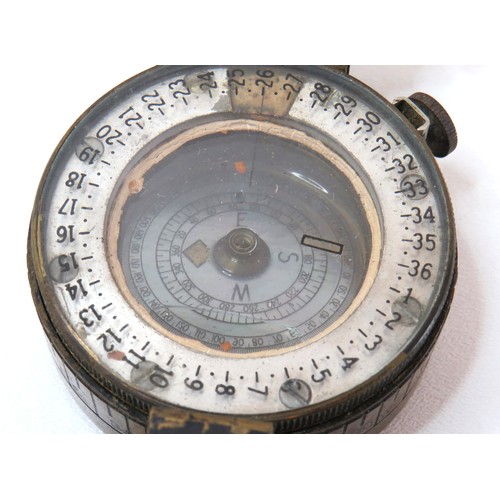 78 - Original WW2 MKIII Military British Army Brass Marching Compass No8 43256