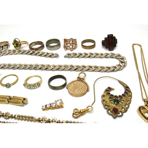 62 - Assorted jewellery to include rings, pendants, necklaces, bracelets etc.