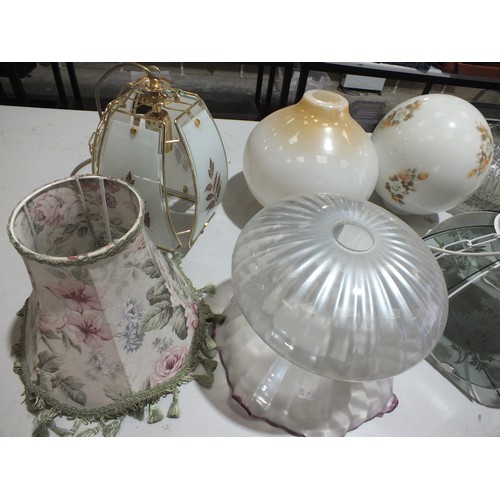 314 - Job lot of ceiling light shades