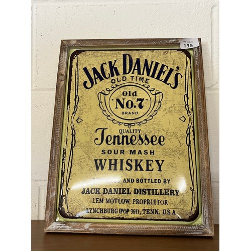 199 - Tin plate framed sign jack daniels