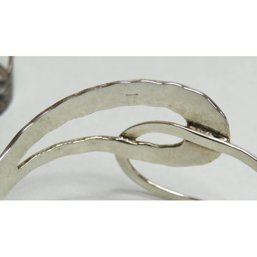 112 - Two silver bangles