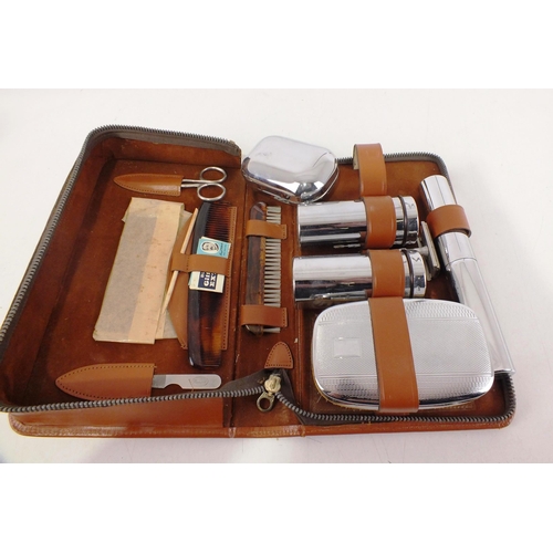 248 - Gents leather vanity case