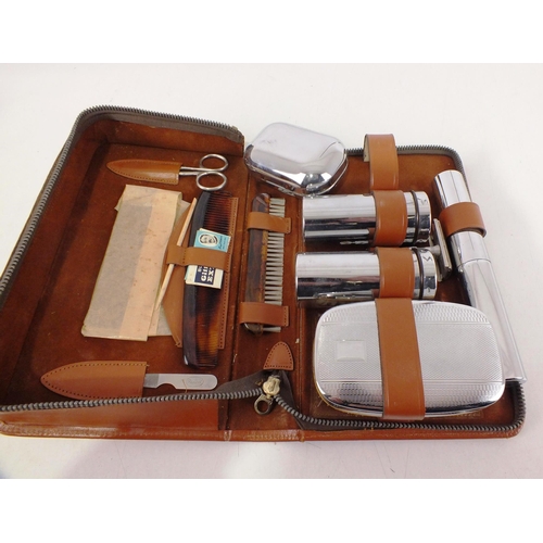 248 - Gents leather vanity case