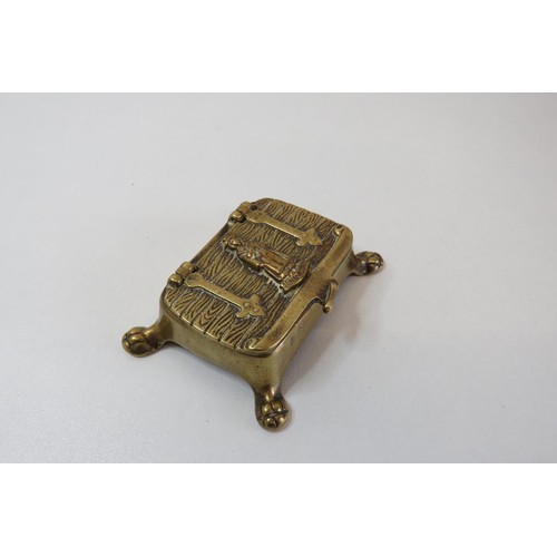 221 - Victorian brass matchstick holder.