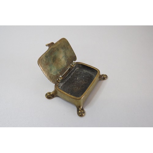 221 - Victorian brass matchstick holder.