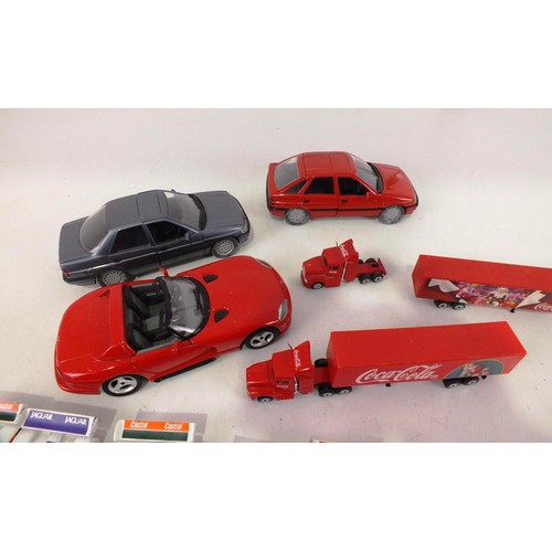 269 - Diecast includes Corgi Jaguar racing cars, German Schabak Ford Escort and Orion cars and a Burago Vi... 