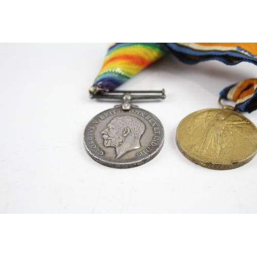 477 - WW1 Medal Pair 198872 G. Lees RA x 2