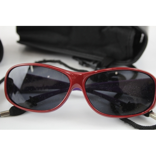 480 - Two pairs of Designer Sunglasses Jonathan Paul Eyewear Branded with Leather Cases