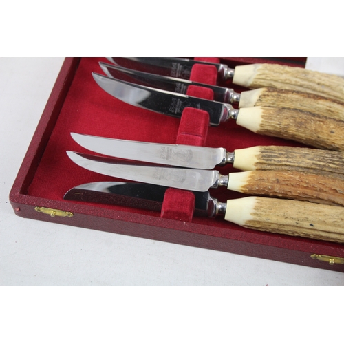 481 - Two Vintage Steak Knives & Forks Cutlery Sets