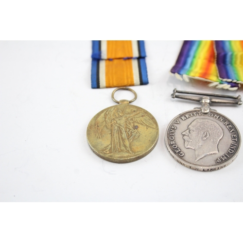 483 - WW1 Medal Pair 122409 Gnr T.H Larkins RA x 2