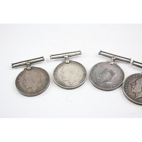 486 - WW1 War Medals, Pte Smith ASC, Pte Siddall DLI, 2AM Ellis RAF, Pte Braithwait x4