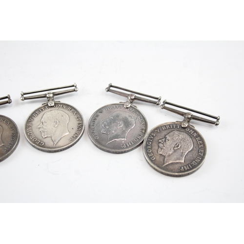 486 - WW1 War Medals, Pte Smith ASC, Pte Siddall DLI, 2AM Ellis RAF, Pte Braithwait x4