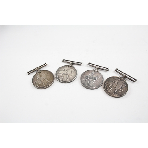 486 - WW1 War Medals, Pte Smith ASC, Pte Siddall DLI, 2AM Ellis RAF, Pte Braithwait x4