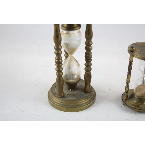 498 - Three Vintage Brass items,  Sand Timer's & Bubble Stabiliser  1049g