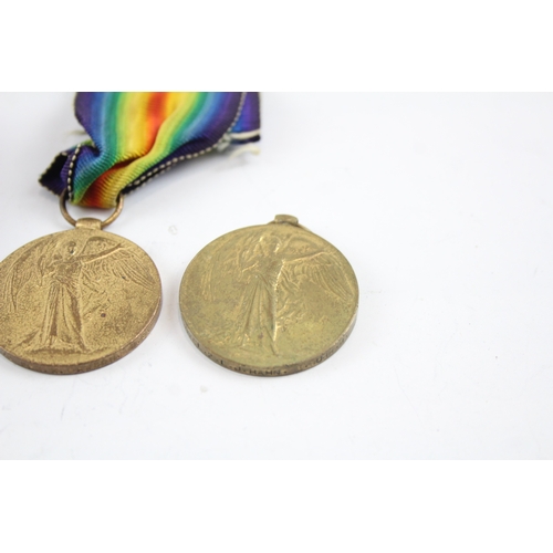 515 - Three WW1 Victory Medals Pte Bushell RW Fus, Spr Dawson RE, WOCL2 Hahn E.Surrey