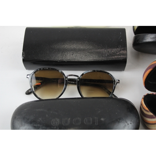 518 - Five pairs of Designer Sunglasses Assorted Branded Including Gucci, D&G, Missoni, Cases