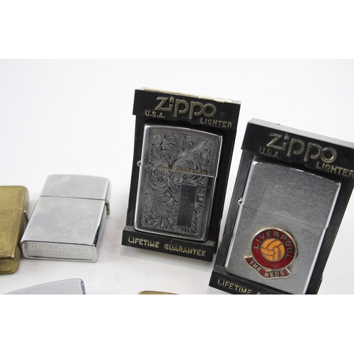 519 - Zippo Lighters Inc Cased, Brass, Foliate, Etc UNTESTED x 10