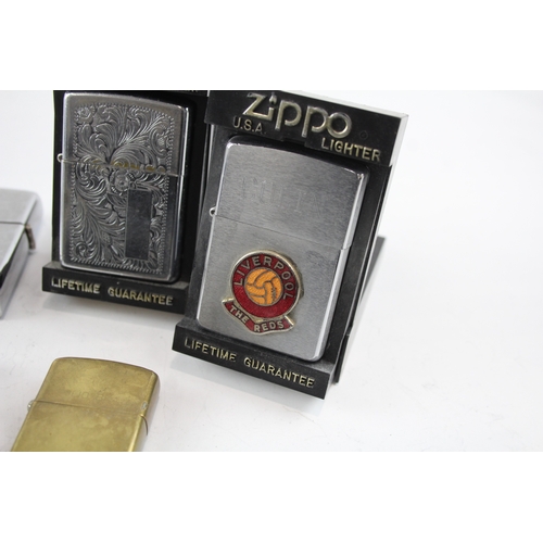 519 - Zippo Lighters Inc Cased, Brass, Foliate, Etc UNTESTED x 10