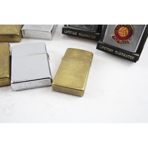 519 - Zippo Lighters Inc Cased, Brass, Foliate, Etc UNTESTED x 10